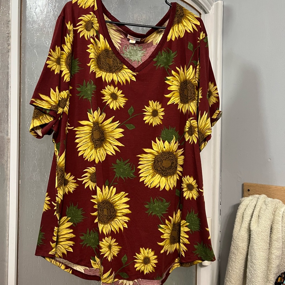 3x Lularoe Christy with sunflower design
